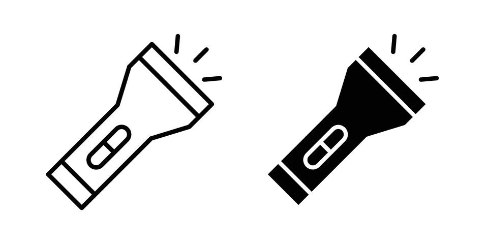 Torch light icon vector design illustrations Stock Illustration