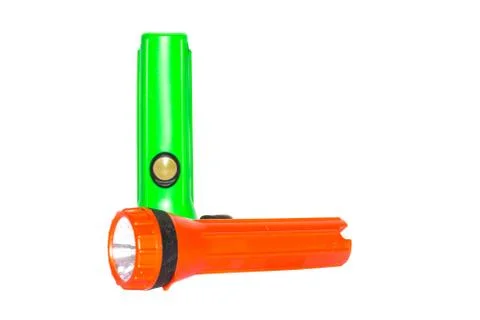 Torch light on white background Stock Photos