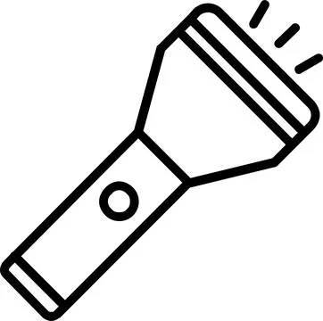 Torch Line Icon Design Illustrazione stock