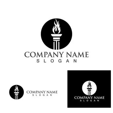 Torch logo and symbol vector eps10 Stock Illustration
