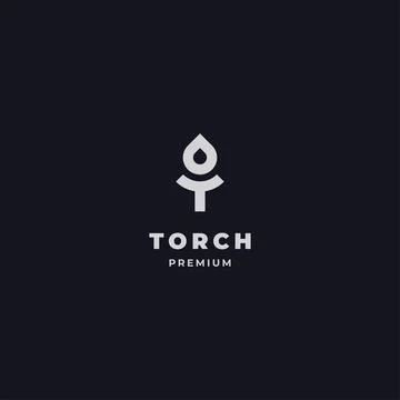 Torch logo design inspiration vector template	 Stock Illustration