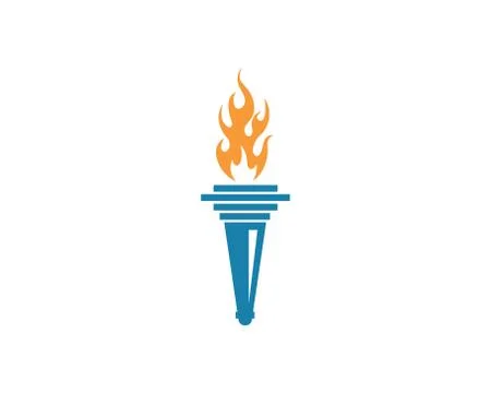 Torch logo icon illustration vector design Stock Illustration