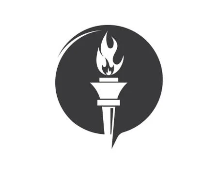 Torch logo icon illustration vector design Stock Illustration