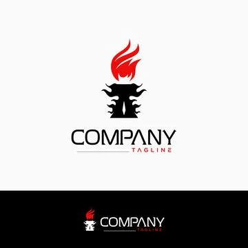 Torch logo Stock Illustration