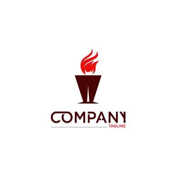 Torch logo Stock Illustration