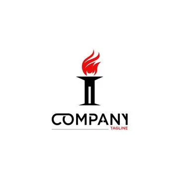 Torch logo Stock Illustration