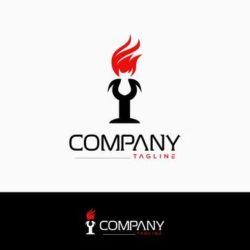 Torch logo Stock Illustration