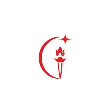 Torch  Logo Template vector symbol Stockillustratie