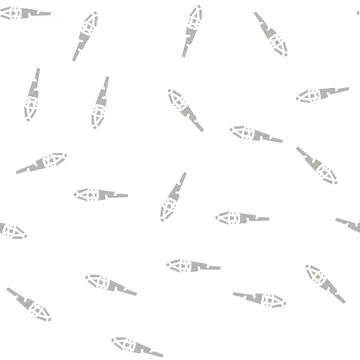 Torch with magic stone glyph vector seamless pattern Stock Illustration