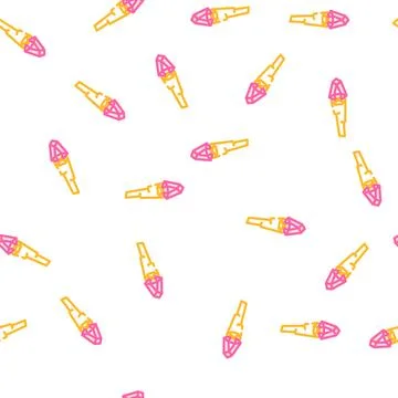 Torch with magic stone vector seamless pattern Stock Illustration