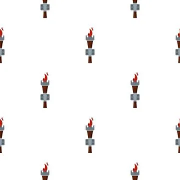 Torch pattern flat 库存插图