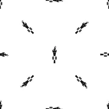 Torch pattern seamless black Stock Illustration