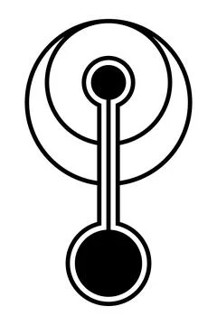 Torch shaped crop circle pattern, found 2026 in Oxfordshire Stock Illustration