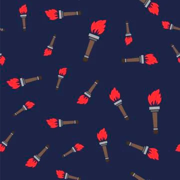 Torch Silhouette Seamless Pattern イラスト素材