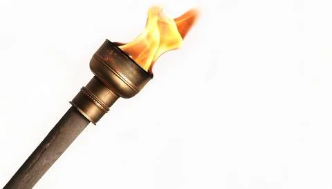Torch is a stick with combustible material at one end which can be used as .. Stock Photos