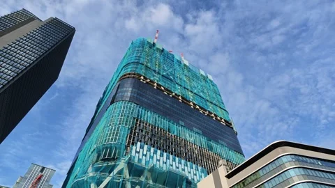 Torch Tower under construction, Japan Tokyo August 2026 Stock-Footage 343469640