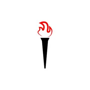 Torch vector icon illustration design template isolated Illustrazione stock
