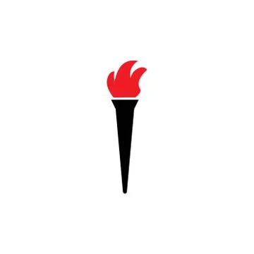 Torch vector icon illustration design template isolated 스톡 일러스트