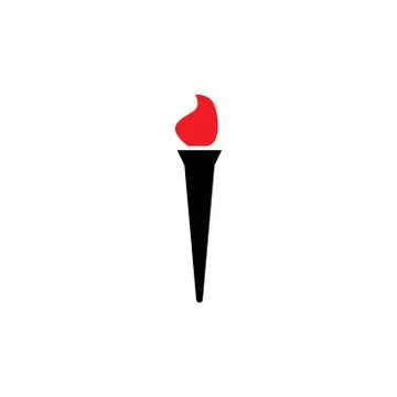 Torch vector icon illustration design template isolated Stock Illustration