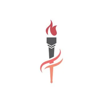 Torch vector icon illustration design Stock Illustration
