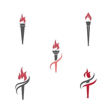 Torch vector icon illustration design Stock Illustration
