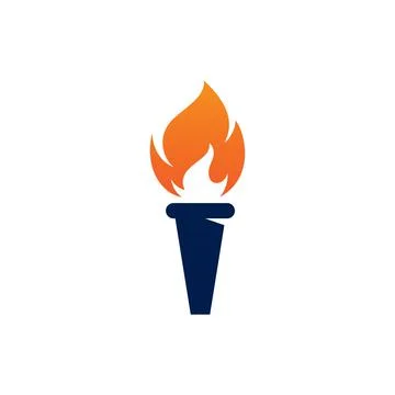 Torch vector icon illustration design Stock Illustration