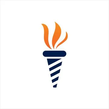 Torch vector icon illustration design Stock Illustration