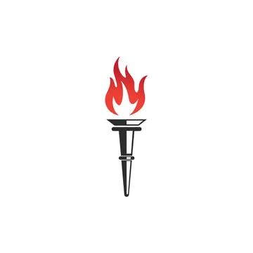 Torch vector icon illustration design Stock Illustration