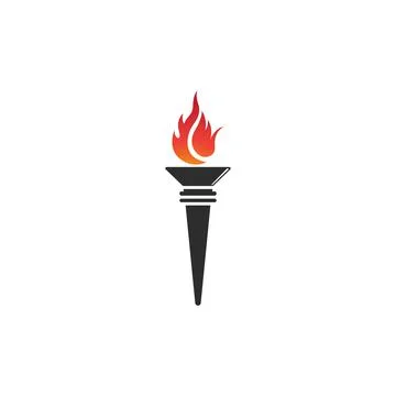 Torch vector icon illustration design Stock Illustration