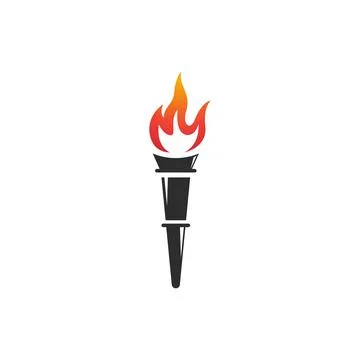 Torch vector icon illustration design Stock Illustration