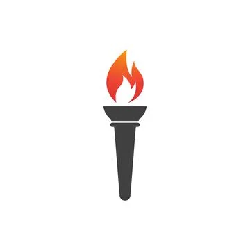 Torch vector icon illustration design Stock Illustration