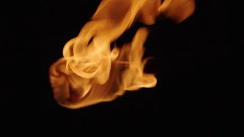 Torch waves in the dark Stock Footage 103368232