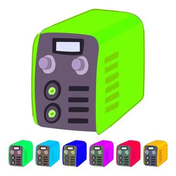 Torch welding machine vector cartoon graphic Stock Illustration