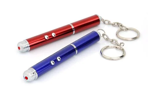 Torches with a laser Foto stock