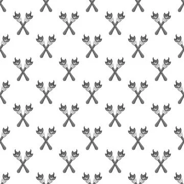 Torches seamless pattern Stock Illustration