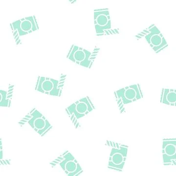 Torchietti pasta glyph vector seamless pattern Stock Illustration