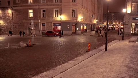 Torchlight procession in Tallinn. Estonia. Video stock 86523800