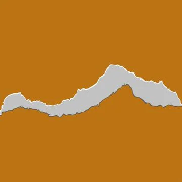 Tore off half a sheet of gray paper from the top. Vector paper design templat Stock Illustration