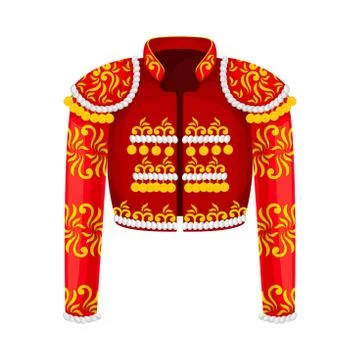 Toreador Jacket or Coat with Glowing Decoration Vector Illustration Illustrazione stock