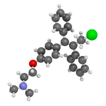 Toremifene drug molecule Stock Illustration