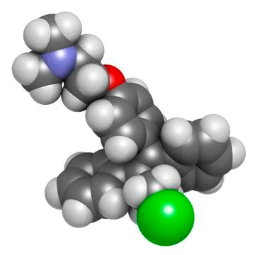 Toremifene drug molecule Stock Illustration