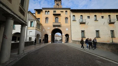 Toresin building in Oderzo (TV) Stock Footage 86567939