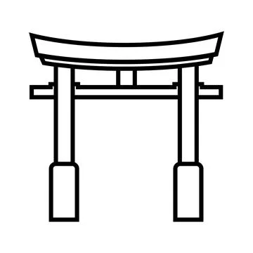 Torii Gate icon Stock Illustration