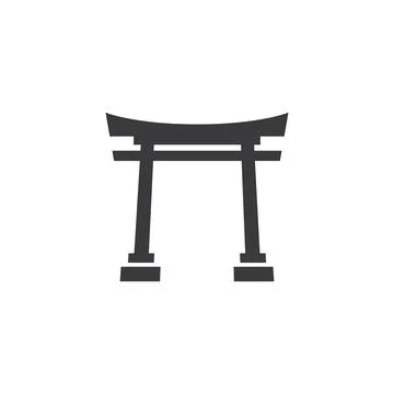 Torii gate illustration Illustration
