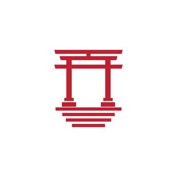 Torii gate illustration Иллюстрация