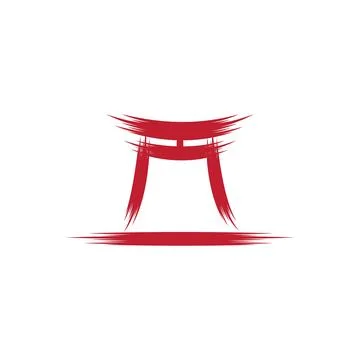 Torii gate illustration Stock Illustration