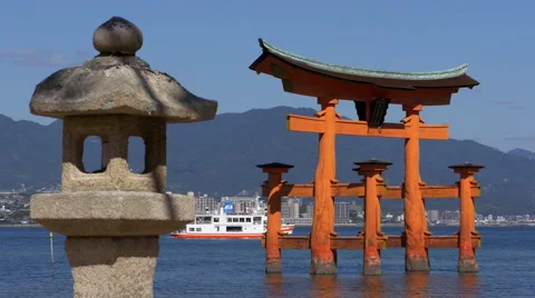 Torii Gate at Miyajima 스톡 동영상 42752223