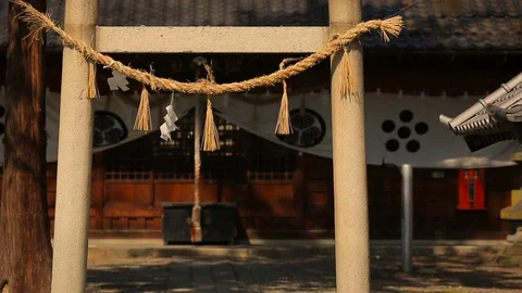 Тorii gate at Shinto shrine. Stock Footage 73537438