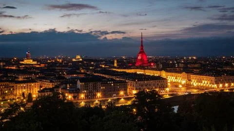 Torino gialla e rosso Stock Photos