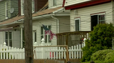 Torn American Flag Stock Footage 49222942